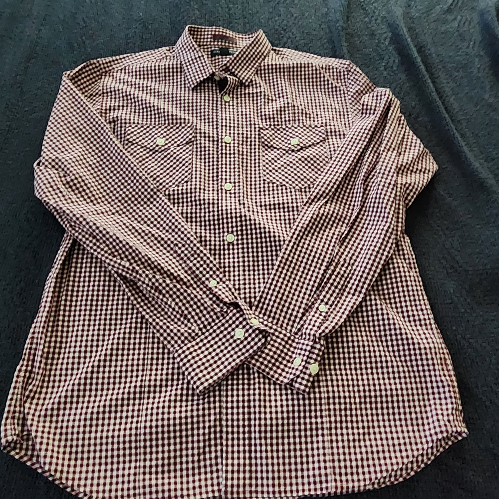 Banana Republic Button Up Checkered Men's Shirt Size L